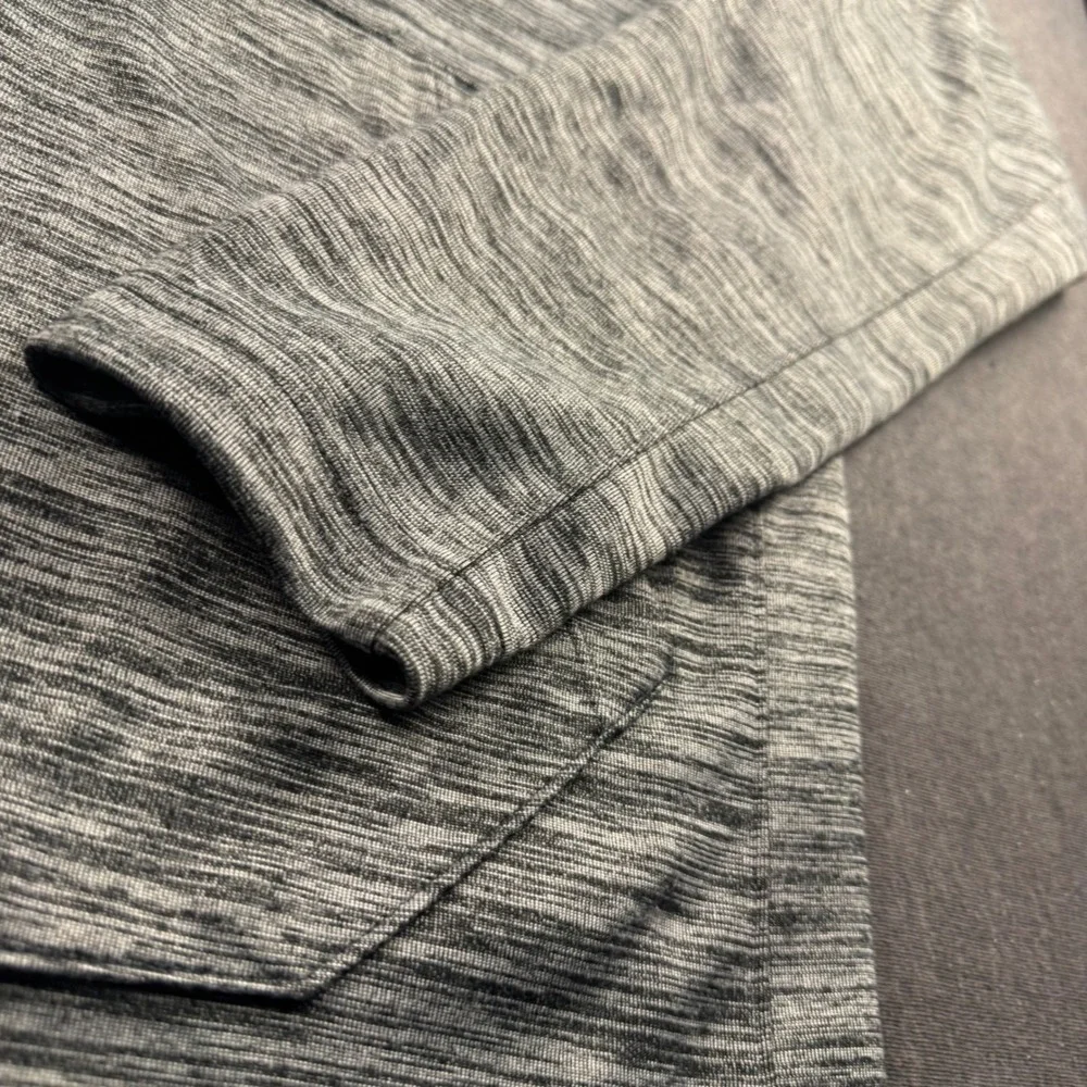 Nike Dri-FIT Mens Training Hoodie Grey Space Dye Heather Pullover M